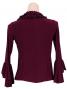 Flamenco Stand Collar Blouse with Flounces and Ruffles/ Wine / G1548