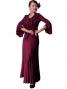 Flamenco Stand Collar Blouse with Flounces and Ruffles/ Wine / G1548