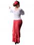 Flamenco White Cross Over Blouse with Flounces and Ruffles/ White / G156