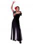 Flamenco Skirt with Contrast Panels / Black & White /G161w
