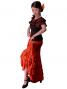 Polka Dot Ruffled Sleeve Flamenco Blouse/ Orange Dots / G1638o
