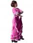 Flamenco Blouse with Lace Flounces and Ruffles/ Pink / G1781pi