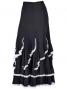 Flamenco Blouse & Skirt with Lace Flounces and Ruffles / Two-piece / Black / G1784b