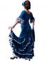 Flamenco Ruffles Skirt with Lace/ Blue / G1782bl