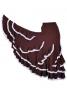 Flamenco Ruffles Skirt with Lace/ Brown / G1782br