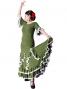 Flamenco Ruffles Skirt with Lace/ Green / G1782gr