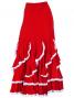 Flamenco Blouse & Skirt with Lace Flounces and Ruffles / Two-piece / Red / G1784r