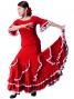 Flamenco Ruffles Skirt with Lace/ Red / G1782r