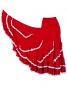 Flamenco Ruffles Skirt with Lace/ Red / G1782r