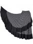 Flamenco Polka Dots Skirt with Frill/ Black&White Dot / G1783b