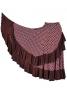 Flamenco Polka Dots Skirt with Frill/ Brown&White Dot / G1783br
