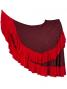 Flamenco Polka Dots Skirt with Frill/ Black&Red Dot / G1783r