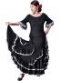 Flamenco Blouse & Skirt with Lace Flounces and Ruffles / Two-piece / Black / G1784b