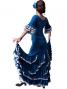 Flamenco Blouse & Skirt with Lace Flounces and Ruffles / Two-piece / Blue / G1784bl