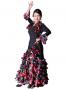 Flamenco Bolero with Rose Frills / Black / G1876b