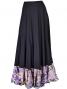 Flamenco Blouse & Skirt with Rose & Paisley Frills / Two-piece / Black / G1902b