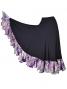 Flamenco Skirt with Rose & Paisley Frills/ Black / G1900b