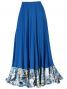 Flamenco Blouse & Skirt with Rose & Paisley Frills / Two-piece / Blue / G1902bl