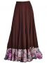Flamenco Blouse & Skirt with Rose & Paisley Frills / Two-piece / Brown / G1902br
