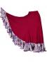 Flamenco Skirt with Rose & Paisley Frills/ Wine / G1900wi