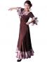 Flamenco Blouse with Rose & Paisley Frills/ Brown / G1901br