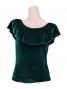 Flamenco Blouse & Skirt Two-piece with Velvet / Two-piece / Green / G1906gb