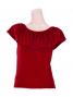 Flamenco Blouse & Skirt Two-piece with Velvet / Two-piece / Red / G1906rb