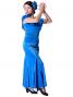 Flamenco Blouse & Skirt Two-piece with Velvet / Two-piece / Blue / G1906blb