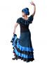 Mermaid Flamenco Polka Dots Skirt with Frills/ Blue / G2355bl