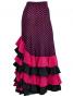 Mermaid Flamenco Polka Dots Skirt with Frills/ Pink / G2355pi