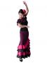 Mermaid Flamenco Polka Dots Skirt with Frills/ Pink / G2355pi