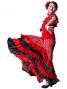 Mermaid Flamenco Polka Dots Skirt with Frills/ Red / G2355r