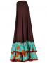 Flamenco Polka Dots Skirt with 4 Layers of Ruffles/ Brown / G2035br