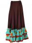 Flamenco Polka Dots Skirt with 4 Layers of Ruffles/ Brown / G2035br