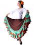 Flamenco Polka Dots Skirt with 4 Layers of Ruffles/ Brown / G2035br