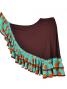 Flamenco Polka Dots Skirt with 4 Layers of Ruffles/ Brown / G2035br
