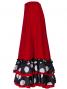 Flamenco Polka Dots Skirt with 4 Layers of Ruffles/ Red / G2035r