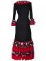 Flamenco Blouse & Skirt / Roses & Dots / Model Carla & Tecla / G2348bb