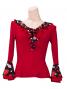 Flamenco Blouse & Skirt / Roses & Dots / Model Carla & Tecla / G2348rb