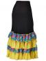 Flamenco Semi Mermaid Cut Skirt / Roses & Dots / Model Tecla / G2350bg