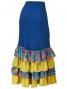 Flamenco Semi Mermaid Cut Skirt / Roses & Dots / Model Tecla / G2350blg