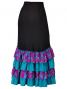 Flamenco Semi Mermaid Cut Skirt / Roses & Dots / Model Tecla / G2350bp