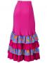 Flamenco Semi Mermaid Cut Skirt / Roses & Dots / Model Tecla / G2350pibl