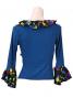 Flamenco Ruffle Blouse / Dots / Model Renata / G2352blb