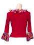 Flamenco Ruffle Blouse / Dots / Model Renata / G2352rp