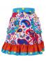 Flamenco Apron with Paisley / White / Model Ysabel / G2381wh