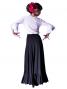 Flamenco Skirt with Single Frill/ Black / G2409bk