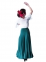 Flamenco Skirt with Single Frill/ Blue Green / G2409bl