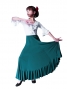 Flamenco Skirt with Single Frill/ Blue Green / G2409bl