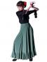 Flamenco Skirt with Single Frill/ Green / G2409gr